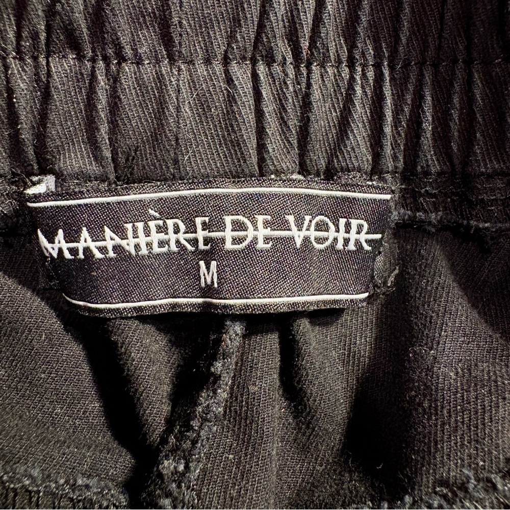 Maniere De Voir Black Cargo Jogger Pants Size Medium - Picture 5 of 6